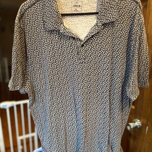 GAP Men's Black and White Casual Polo